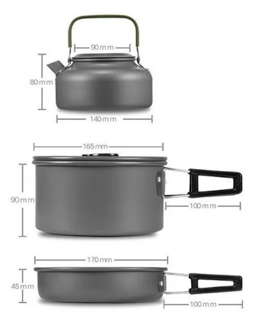 Set Ollas Outdoor Camping Cocinilla Uten - Imagen 5