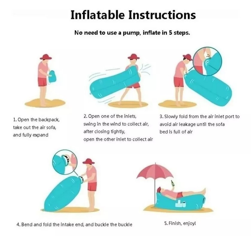 Sillon Inflable Tumbona Camping - Imagen 2