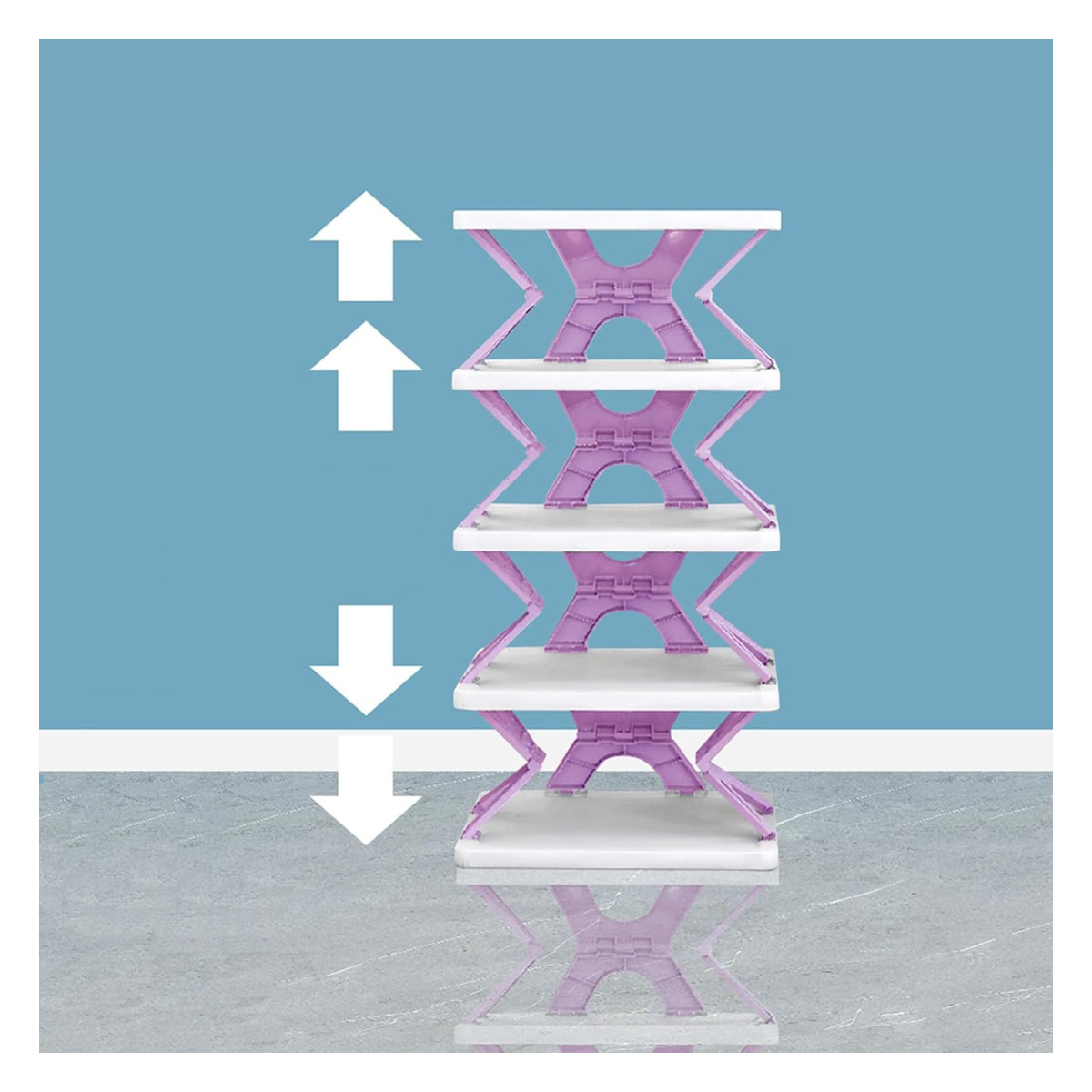 Zapatero 6 niveles horizontal plegable - Imagen 2