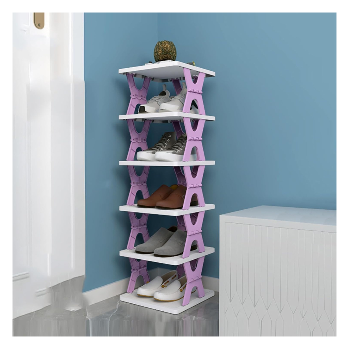 Zapatero 6 niveles horizontal plegable - Imagen 4