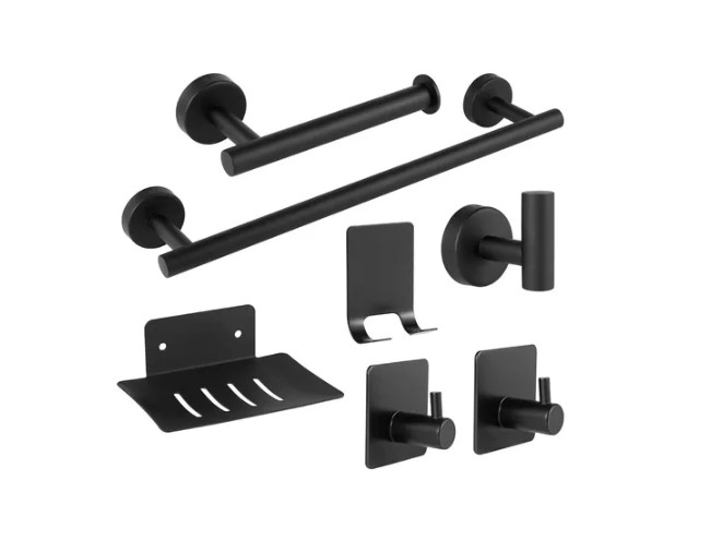 Set 7 Accesorios Para baño Acero Inoxidable