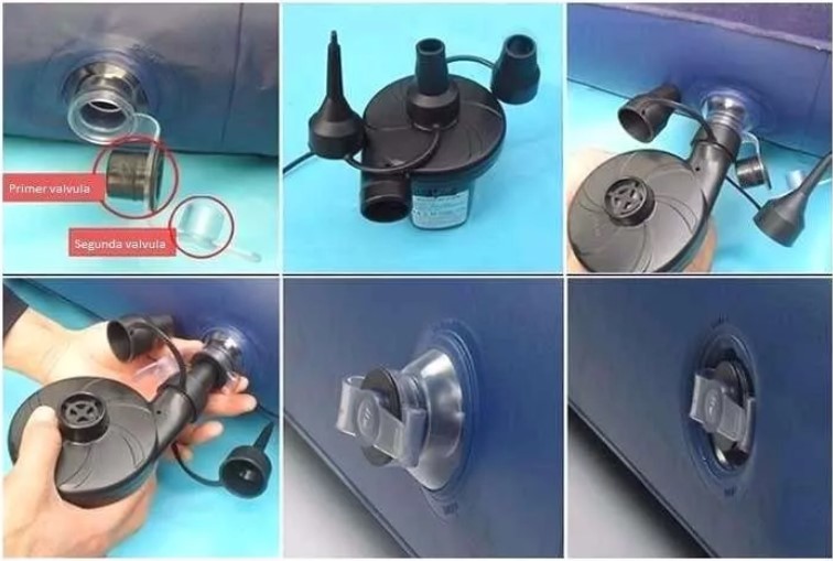 Colchón Inflable para Auto con Compresor 12V Camping - Imagen 3