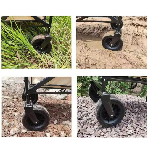 Carro Camping Plegable Negro con 4 Rueda - Imagen 2